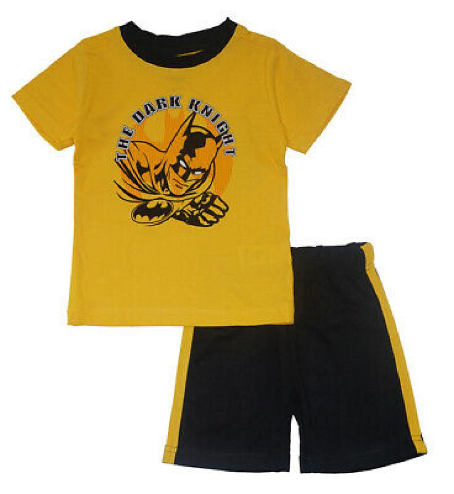 Batman Toddler Boys S/S Yellow Top Two-Piece Short Set Size 2T 3T 4T