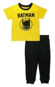 Batman Toddler Boys S/S Yellow Top Two-Piece Jogger Pant Set Size 2T 3T 4T