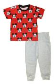 Mickey Mouse Boys S/S Red Top Two-Piece Jogger Pant Set Size 2T 3T 4T 4 5 6 7