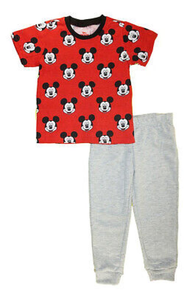 Mickey Mouse Boys S/S Red Top Two-Piece Jogger Pant Set Size 2T 3T 4T 4 5 6 7