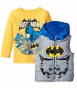 Batman Infant Boys Costume Puffer Vest & Top Set Size 12M 18M 24M