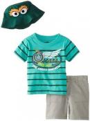 Sesame Street Infant Boys Oscar 3pc Short Set Size 12M 18M 24M