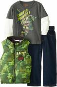 Teenage Mutant Ninja Turtles Toddler Boys Vest 3pc Pant Set Size 2T 