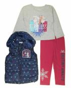 Frozen 2 Toddler Girls Vest 3pc Legging Set Size 2T 3T 4T