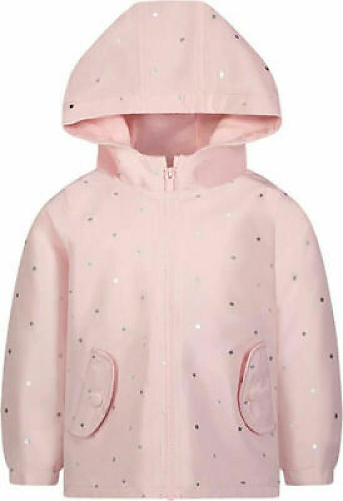 Carter's Girls Light Pink Dot Rainslicker Jacket Size 4 5/6 6X