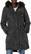 Bebe Women's Black Anorak Outerwear Coat Size S M L XL 