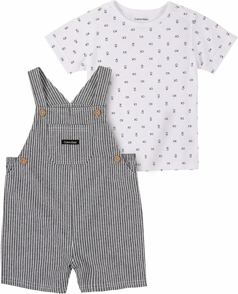 Calvin Klein Boys 2Pc Shortall Set Size 0-3M 3-6M 6-9M