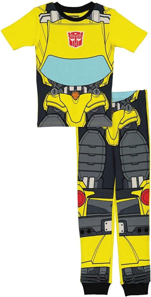 Transformers Boys' Snug Fit Bumblebee Uniform Cotton Pajamas Size 4, 6, 8, 10