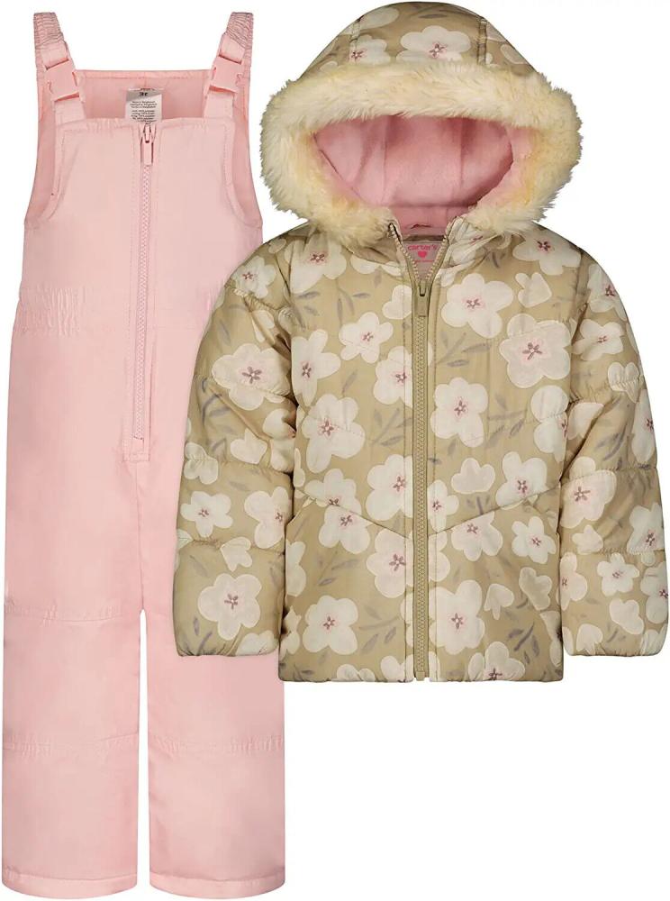 Carter's Girls Hw Snowsuit C2177s98 Khaki Size 2T, 3T ,4T,  4, 5/6, 6X