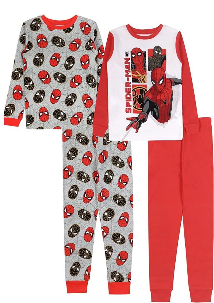 Marvel Boys' Avengers Black Panther Captain America Thor Spider-Man Pajamas Set