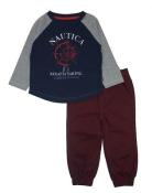 Nautica Infant Boys Navy Blue Top 2pc Pant Set Size 18M