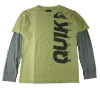 Quiksilver Big Boys Long Sleeve Lime Green Top Size 14/16