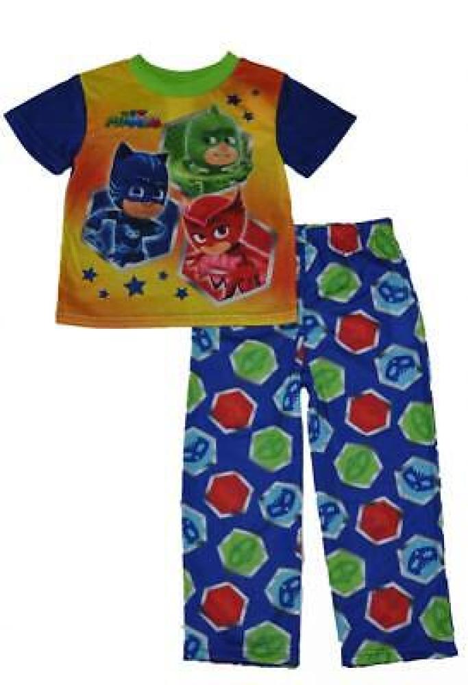 PJ Masks Toddler Boys Short Sleeve 2-Piece Pajama Pant Set Size 4T $34