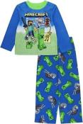 Minecraft Boys Adventure Blue 2-Piece Pajama Pant Set Size 6 8 10 $38