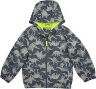 Carter's Boys Grey Dino Print Lightweight Jacket Size 4, 5, 6, 7, 8, 10, 12, 14