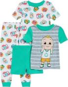 CoComelon Toddler Boys S/S Grey 4pc Snug-fit Pajama Set Size 2T 3T 4T