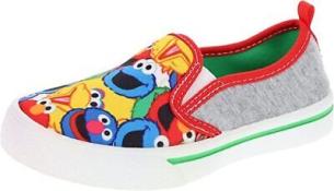 Sesame Street Toddler Allover Character Print Slip On Sneaker Size 5 6 7 8 9 10 
