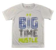 Under Armour Boys White Big Time Hustle Top Size 4 