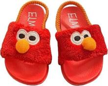 Sesame Street Toddler Unisex-Child ELMO Face Molded Slides Size 2 3 4 5