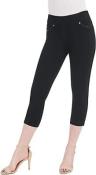 Nygard LUXE SLIMS Women's Black Petite 2.5 Capri With Piping Size PS PM PL