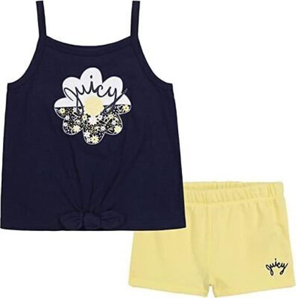 Juicy Couture Girls Peacoat 2pc Short Set Size 2T 3T 4T 4 5 6 6X 7 8/10 12