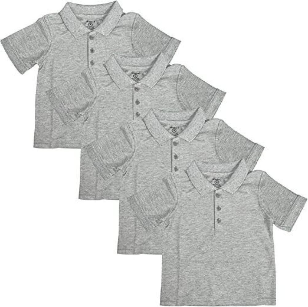 Studio 3 Boy’ - 4-Pack School Uniform Short-Sleeve Pique Polo Shirts