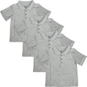 Studio 3 Boy’ - 4-Pack School Uniform Short-Sleeve Pique Polo Shirts
