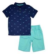 Nautica Boys Navy Polo 2pc Short Set Size 4 5 6 7 8 10 12