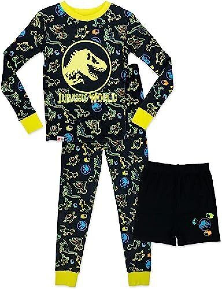 LEGO Jurassic World Boys 3 Piece Cotton Pajamas Size 4 ,6, 8, 10