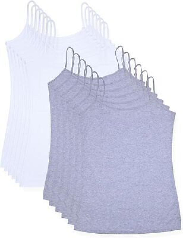 Studio 3 Women Grey & White Camisole Tops Size S M L XL 1X 2X 3X