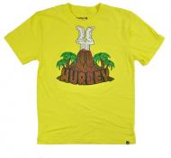 Hurley Big Boys S/S Yellow Volcano Design Top Size 14/16 18/20 $18