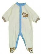 Gerber Infant Boys Off White & Blue Bear Coverall Size 0/3M
