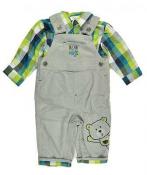 First Moments Infant Boys Gray Corduroy Overall W/Shirt Set Size 3M 6M $36