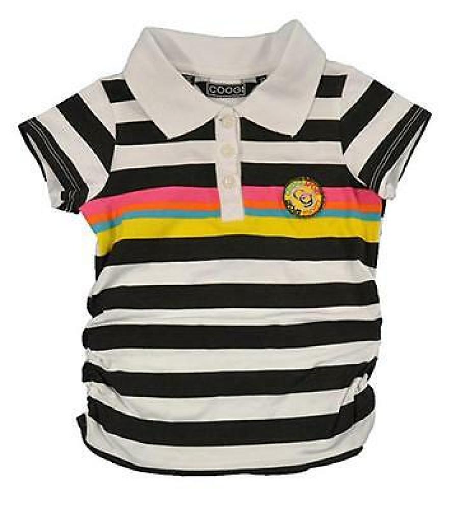 Coogi Infant Girls S/S Striped Polo Top Size 12M 18M $41