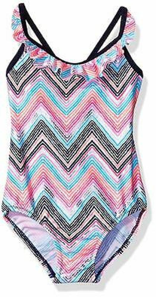 Osh Kosh B'gosh Toddler Girls Zigzag Stripe One Piece Swimsuit Size 2T 3T 4T 5T
