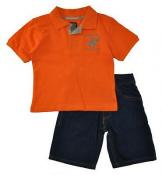 Beverly Hills Polo Club Boys Orange Polo 2pc Short Set Size 4 5/6 7