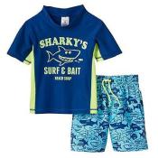Carter's Boys Infant Navy Rash Guard Top 2pc Swim Short Set Size 12M 18M 24M