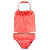 Carter's Infant Girls 2pc Melon Rosette Tankini Set Size 3/6M 6/9M