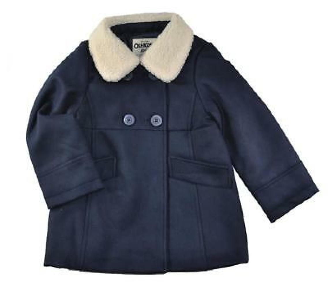 Osh Kosh B'gosh Infant Girls Double Breasted Faux Wool Jacket Size 12M 18M 24M
