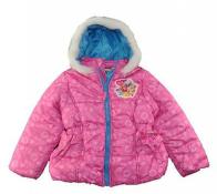 Shopkins Girls Pink Printed Puffer Coat Size 4 5 6 6X