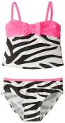 Osh Kosh Toddler Girls Two Piece Zebra Print Tankini Set Size 2T 4T $32