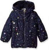 Osh Kosh B'gosh Infant Girls Navy Star Print Bubble Jacket Size 24M