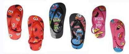 Sesame Street Unisex Toddler Assorted Color Thong Flip Flops Size 5/6 7/8 9/10
