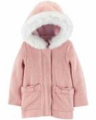 Carter's Infant Girls Pink Faux Wool Jacket Size 12M 18M 24M