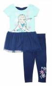 Disney Girls Frozen Blue Tutu Tunic 2pc Legging Set Set Size 2T 3T 4T 4 5 6 6X