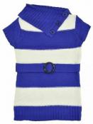 Chillipop Girls S/S Blue & White Striped Sweater Dress Size 5/6