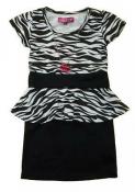 Chillipop Girls Black & White Zebra Print Dress Size 4