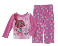 Trolls Toddler Girls Sparkle Sing And Shine 2pc Pajama Pant Set Size 2T 3T 4T