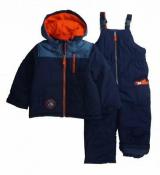Carter's Infant Boys Navy & Orange Two-Piece Snowsuit Size 12M 18M 24M