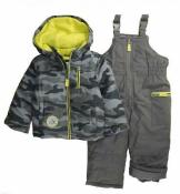 Carter's Infant Boys Grey Camo Two-Piece Snowsuit Size 12M 18M 24M